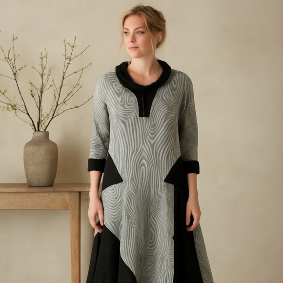 DZHAVEL Couture printed dress small - Picture 2 of 4